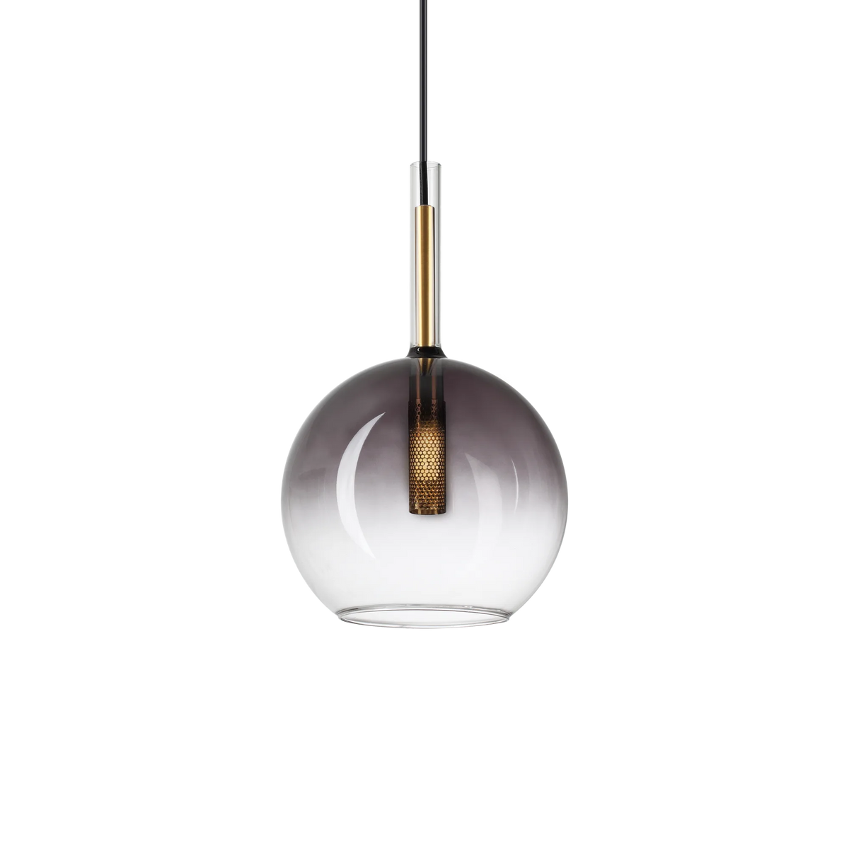Suspensie EMPIRE – sticlă fumurie degrade, stil vintage - 309811