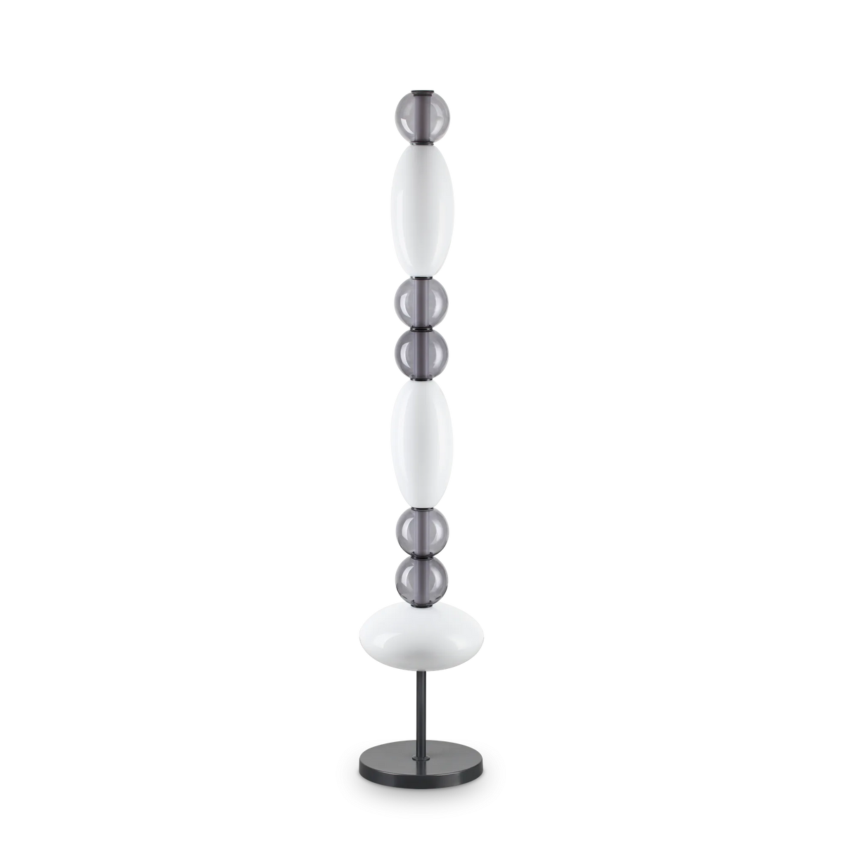 Lampadar LUMIERE – sticlă albă și fumurie, LED integrat - 314198