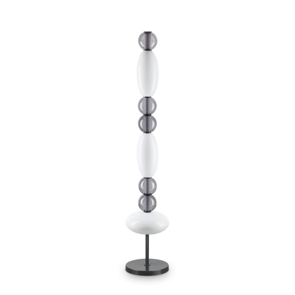 Lampadar LUMIERE – sticlă albă și fumurie, LED integrat - 314198