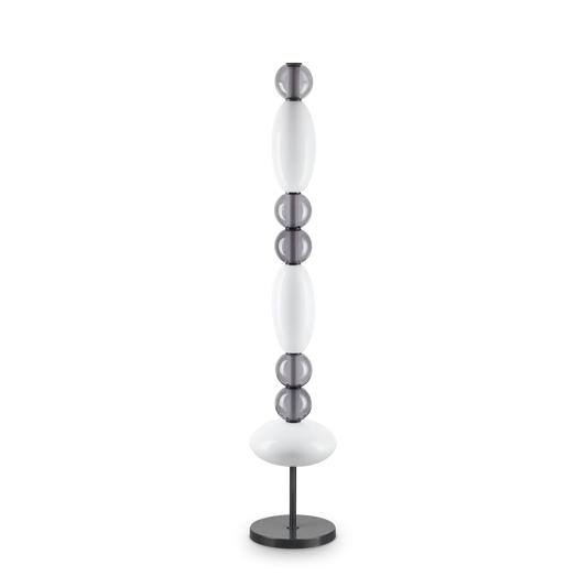 Lampadar LUMIERE – sticlă albă și fumurie, LED integrat - 314198