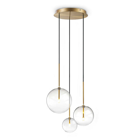 Suspensie EQUINOXE – sticlă transparentă, 65 cm