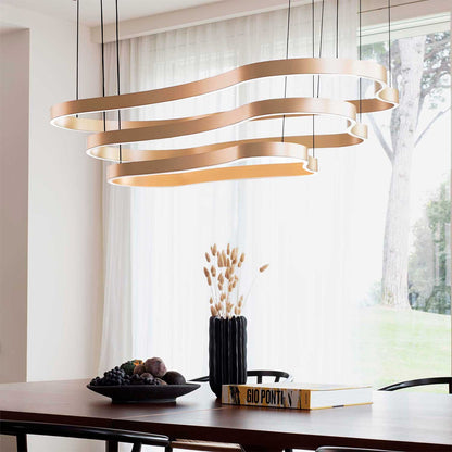Suspensie WAVES – formă de val, LED integrat