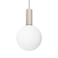 Suspensie ODEON – glob din sticlă, LED integrat