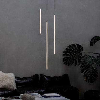Suspensie TUBIX – tub din sticlă, LED integrat, 360°