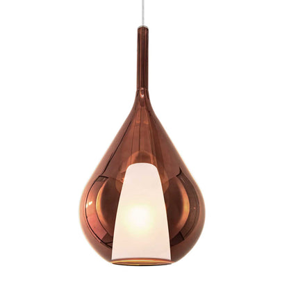 Suspensie KALIQUE 3 – sticlă suflată, exterior transparent