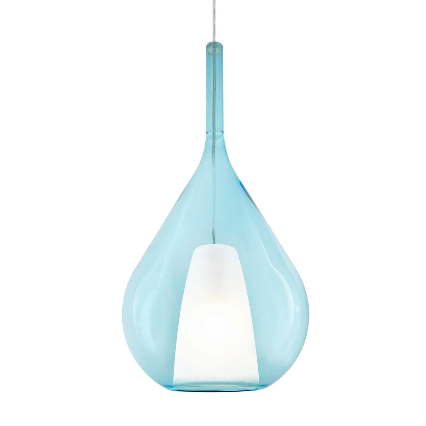 Suspensie KALIQUE 3 – sticlă suflată, exterior transparent