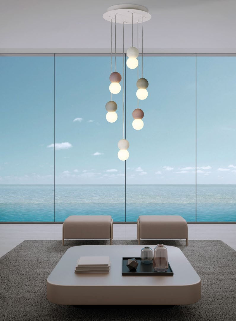 Pendul Glam / Design cu LED, Gri - Galaxia