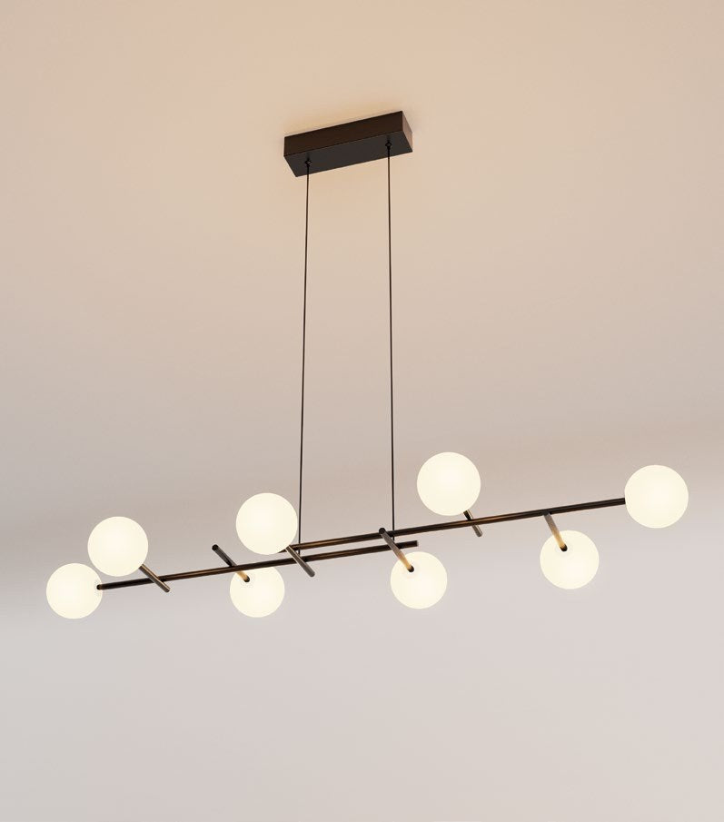 Lustră cu LED 116cm, Negru - Cellar