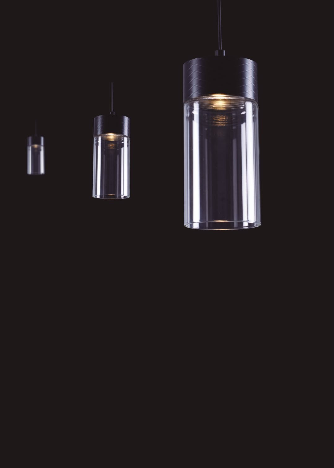 Pendul cu LED 5cm, H 9,3cm, Negru - Gruissan