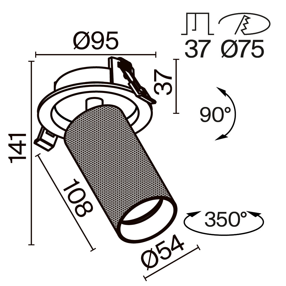 Schiță tehnică C081CL-01-GU10-B
