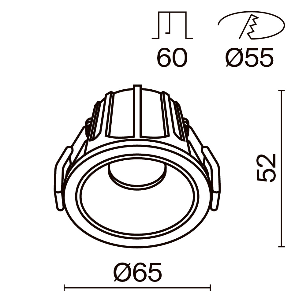 Schiță tehnică DL043-01-10W4K-D-RD-WB