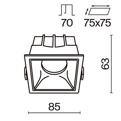 Schiță tehnică DL043-01-15W3K-D-SQ-W