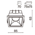 Schiță tehnică DL043-01-15W4K-D-SQ-W