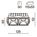 Schiță tehnică DL043-02-10W4K-SQ-WB