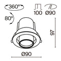 Schiță tehnică DL095-01-10W3K-B