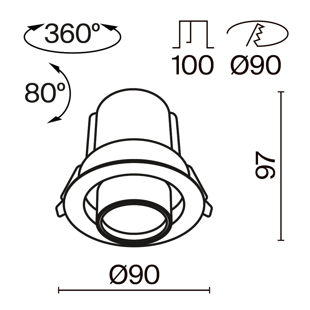 Schiță tehnică DL095-01-10W3K-B