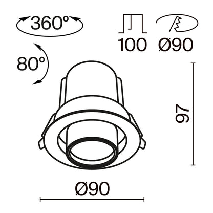 Schiță tehnică DL095-01-10W3K-B