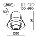 Schiță tehnică DL095-01-10W3K-W