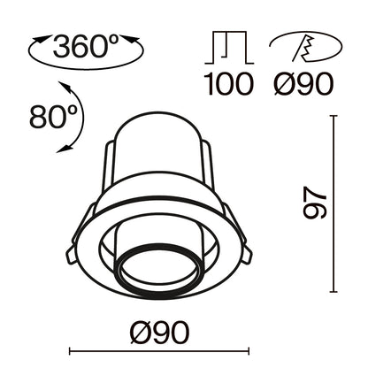 Schiță tehnică DL095-01-10W3K-W
