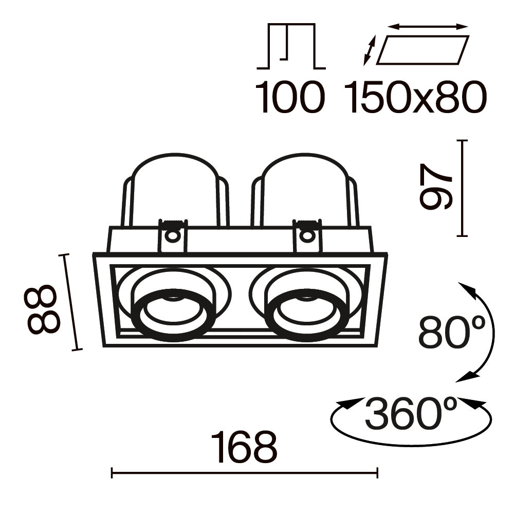 Schiță tehnică DL095-02-10W3K-B