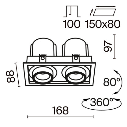 Schiță tehnică DL095-02-10W3K-B