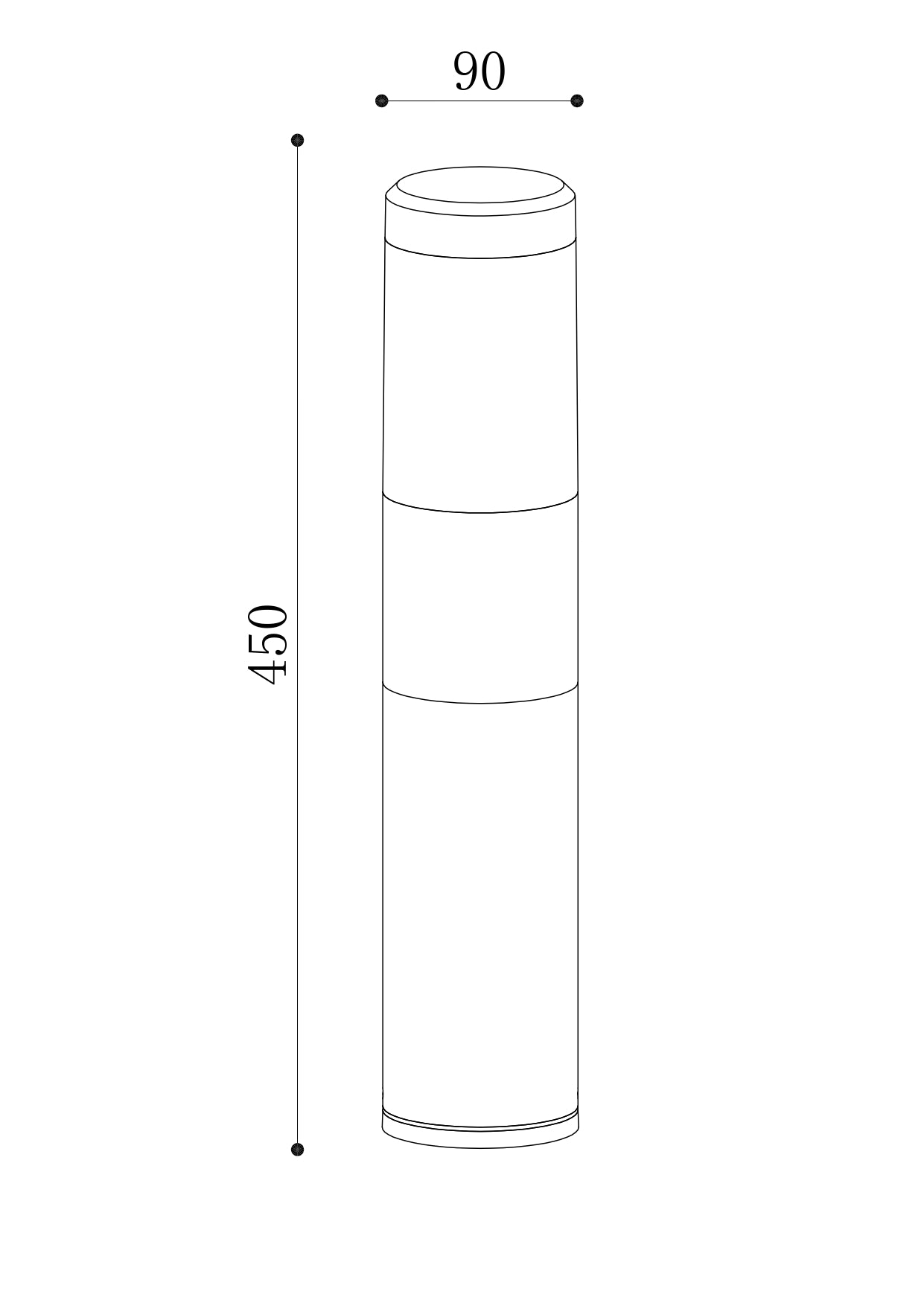 Schiță tehnică O590FL-L8B4K