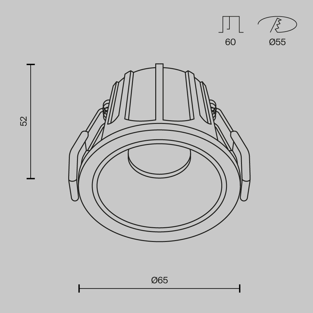 Schiță tehnică DL043-01-10W4K-D-RD-WB