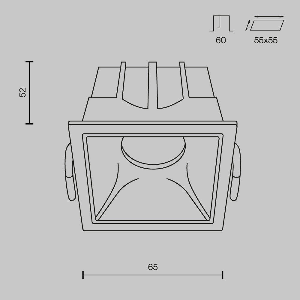 Schiță tehnică DL043-01-10W4K-D-SQ-WB