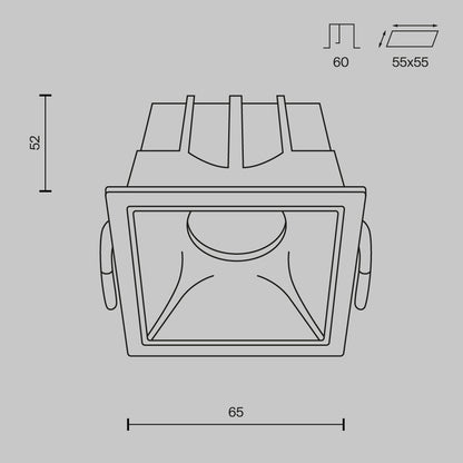 Schiță tehnică DL043-01-10W4K-D-SQ-WB
