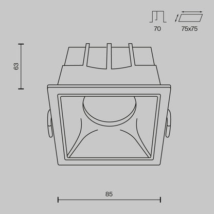 Schiță tehnică DL043-01-15W3K-D-SQ-W