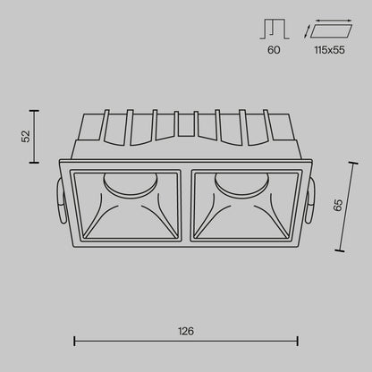 Schiță tehnică DL043-02-10W4K-SQ-WB