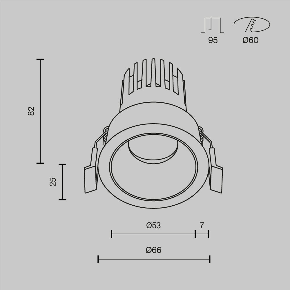 Schiță tehnică DL115-10W-3K-B