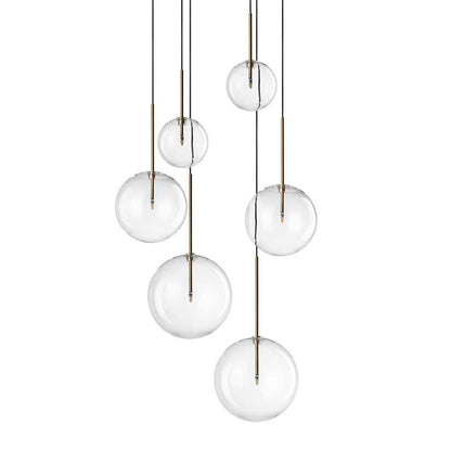 Suspensie EQUINOXE – sticlă transparentă, 65 cm