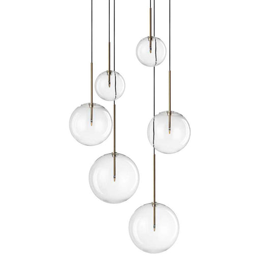Suspensie EQUINOXE – sticlă transparentă, 65 cm