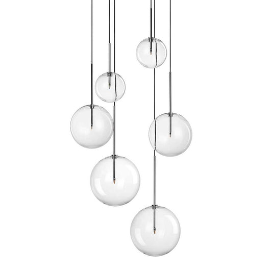 Suspensie EQUINOXE – sticlă transparentă, 65 cm