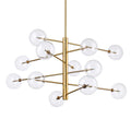 Suspensie EQUINOXE – sticlă transparentă, 128 cm
