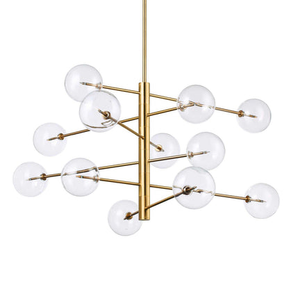 Suspensie EQUINOXE – sticlă transparentă, 128 cm