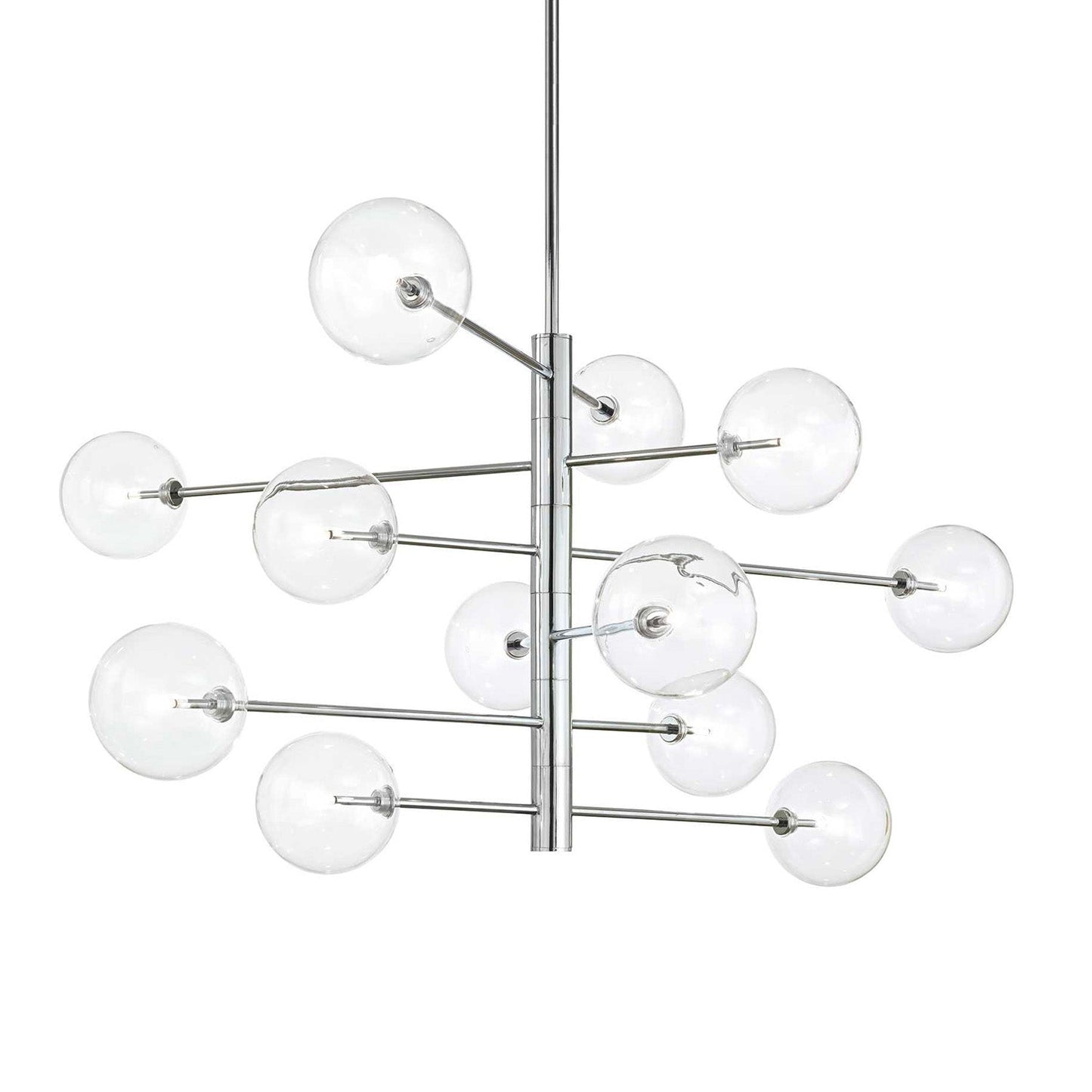 Suspensie EQUINOXE – sticlă transparentă, 128 cm
