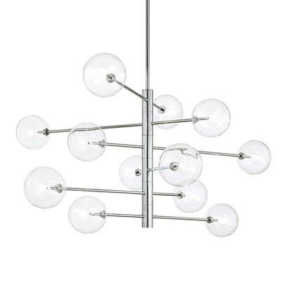 Suspensie EQUINOXE – sticlă transparentă, 128 cm