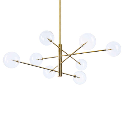Suspensie EQUINOXE – sticlă transparentă, 128 cm