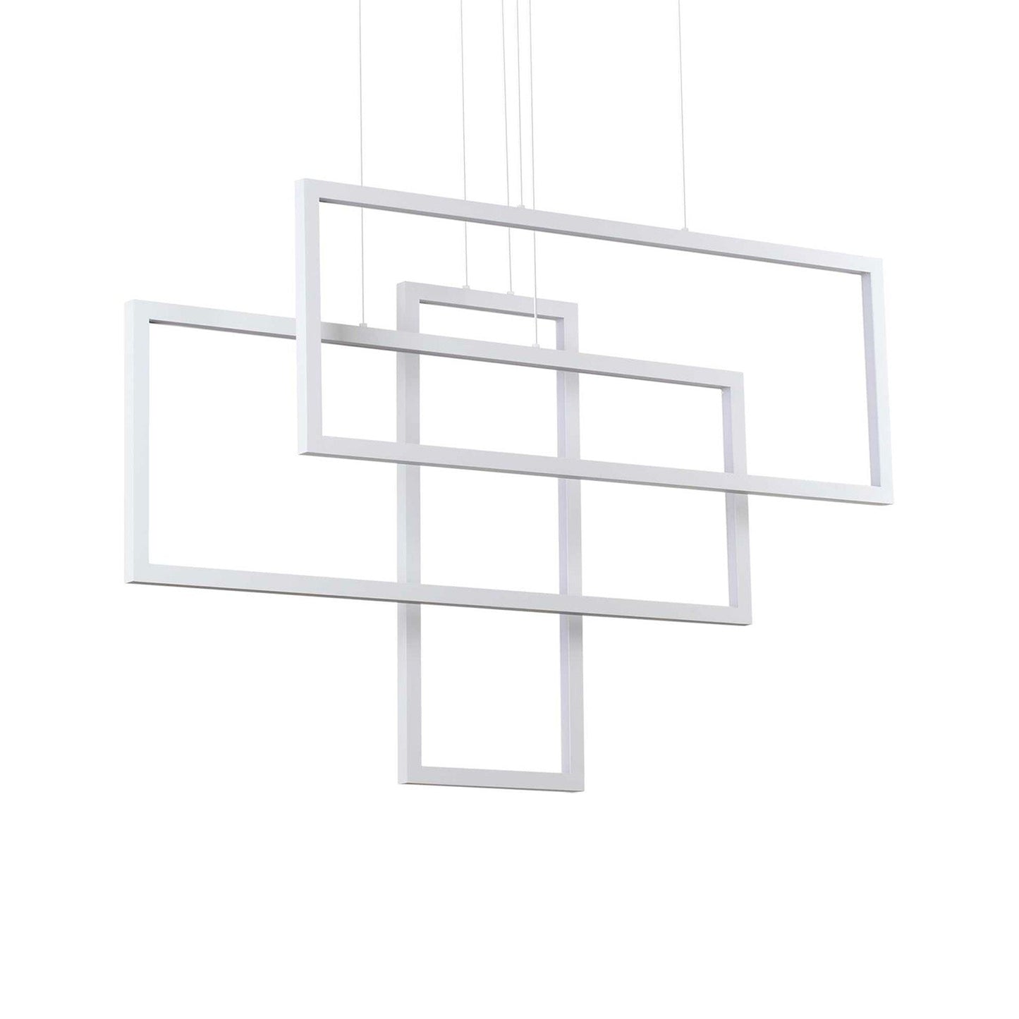 Suspensie FRAME – dreptunghi geometric, LED integrat