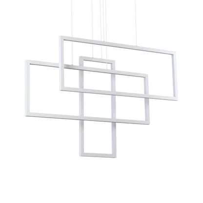 Suspensie FRAME – dreptunghi geometric, LED integrat