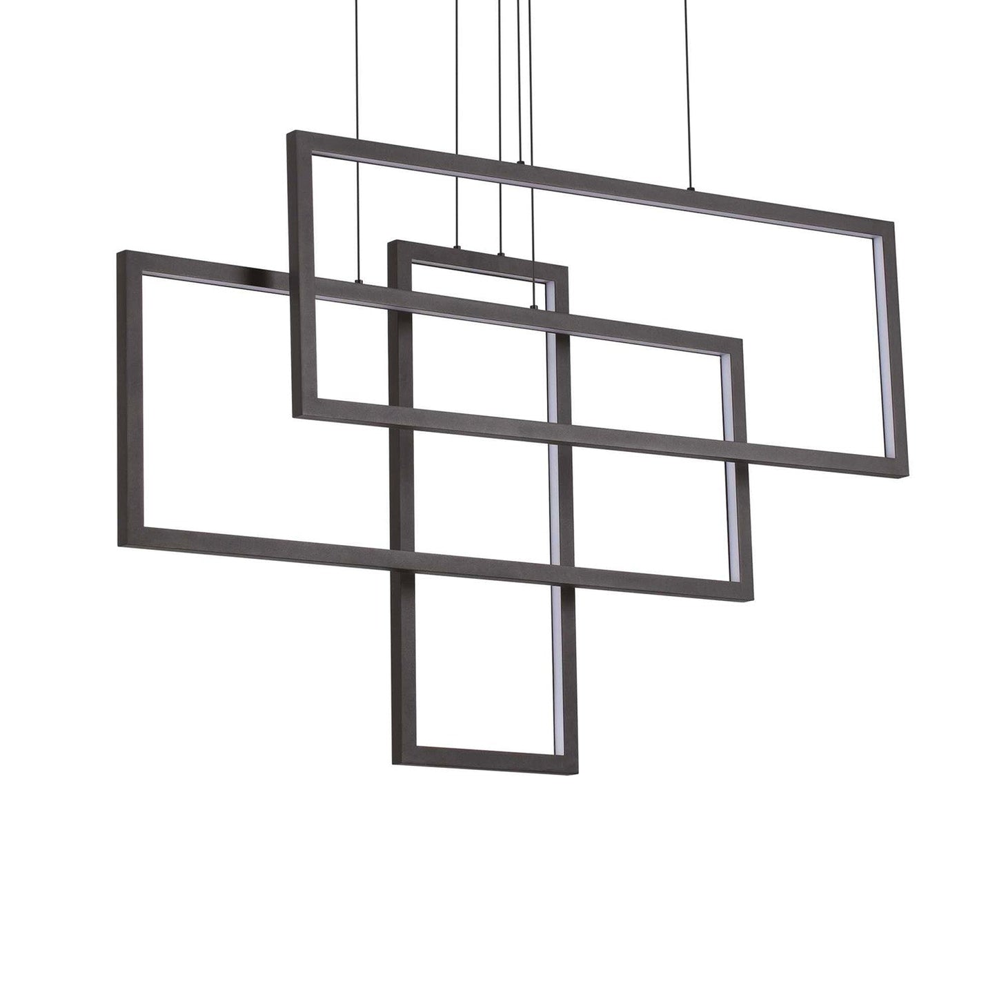 Suspensie FRAME – dreptunghi geometric, LED integrat