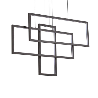 Suspensie FRAME – dreptunghi geometric, LED integrat