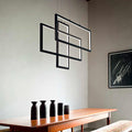 Suspensie FRAME – dreptunghi geometric, LED integrat