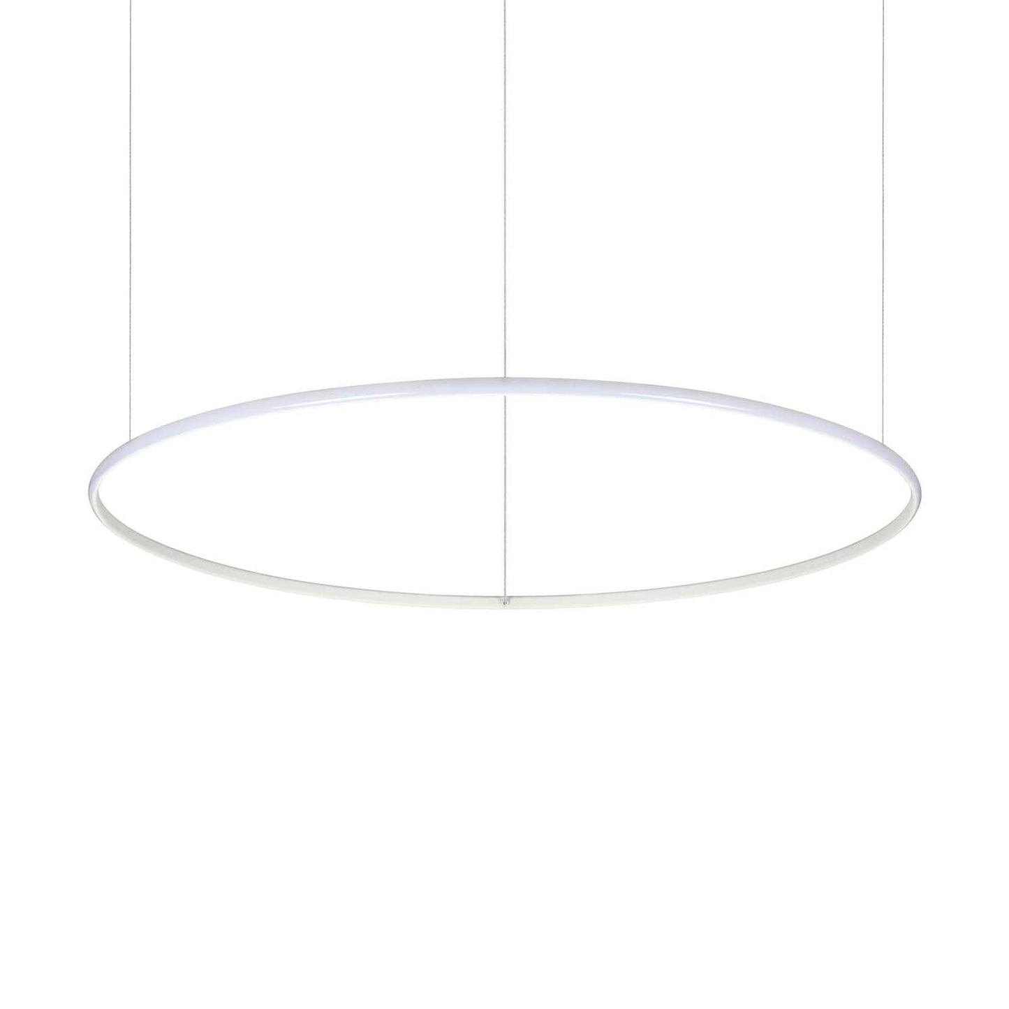Suspensie HULAHOOP – cercuri albe, LED integrat