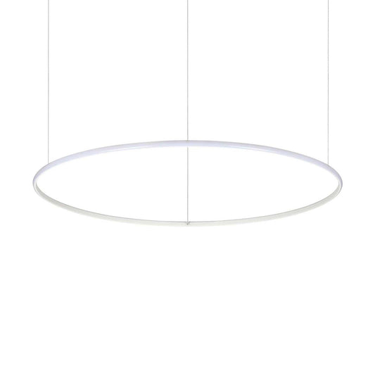 Suspensie HULAHOOP – cercuri albe, LED integrat