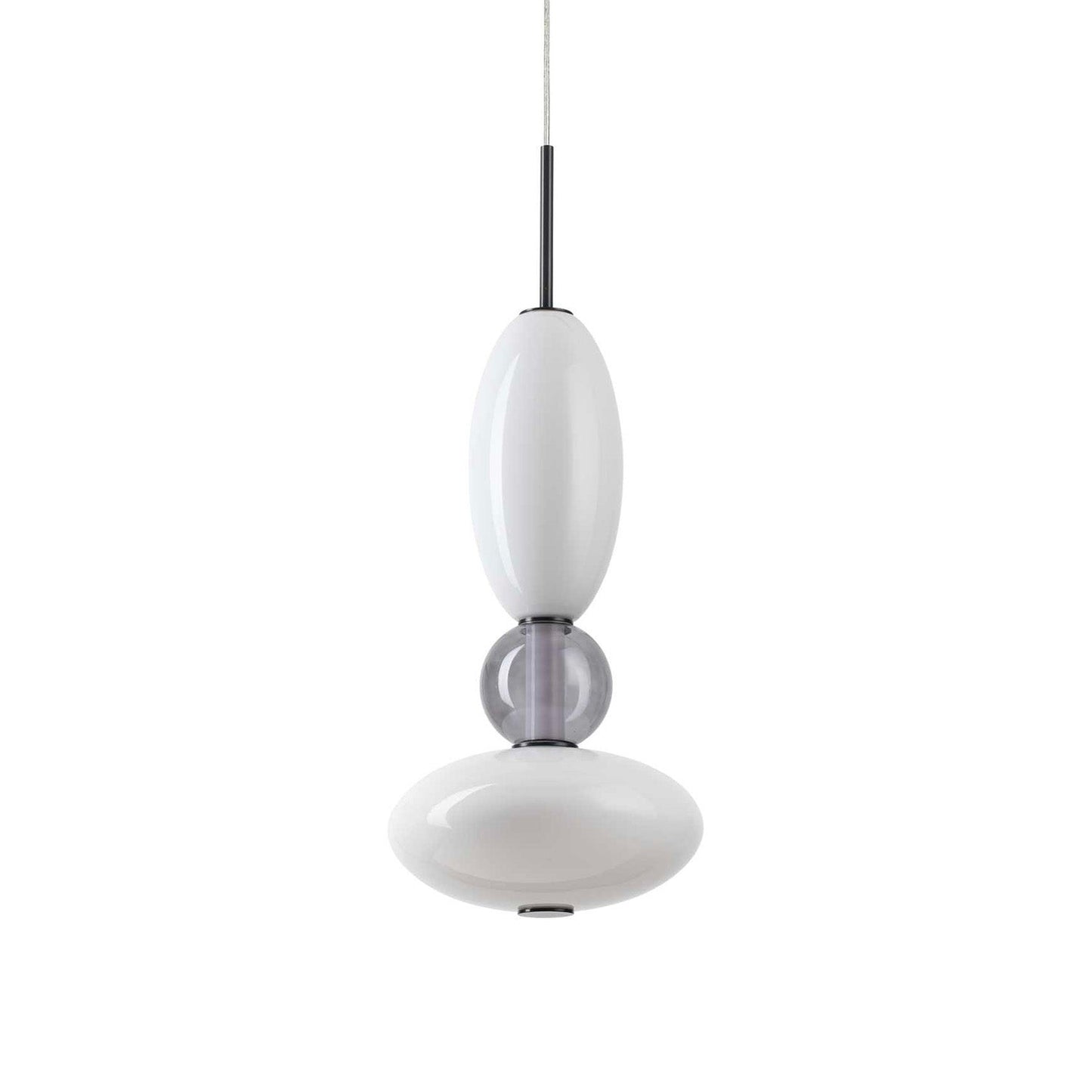 Suspensie LUMIERE – tub din sticlă suflată, LED integrat