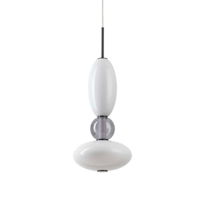 Suspensie LUMIERE – tub din sticlă suflată, LED integrat