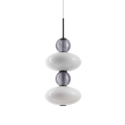 Suspensie LUMIERE – tub din sticlă suflată, LED integrat